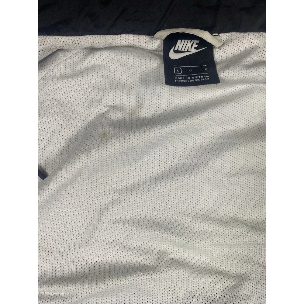 Nike Vtg 90s Y2K Panda Lrg Windrunner Windbreaker Jacket Black White Nylon Glanz